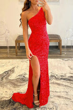 Aurelia |Glitter Black Sequins Long Prom Dress with Slit
