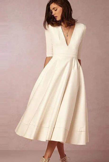2025 Wedding Dress Half Sleeves Vintage Bridal Gown
