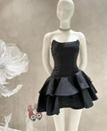 Strapless Black Short Homecoming Dress Black Party Dress Y2025