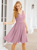 Numbersea Homecoming Dresses Knee Length Skirt V Back 28062