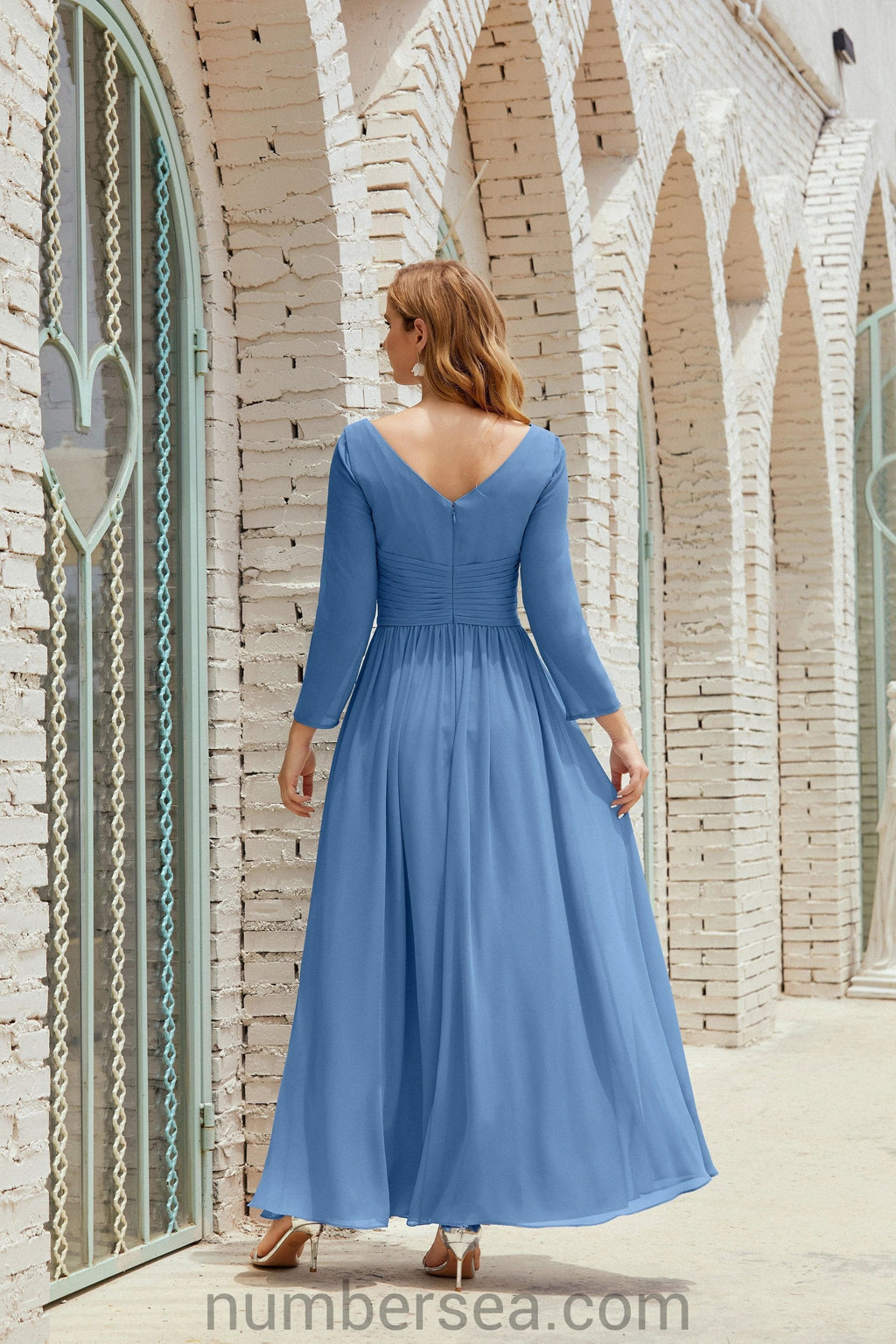Numbersea Bridesmaid Dress Chiffon Formal Party Dress Evening Dress 28016