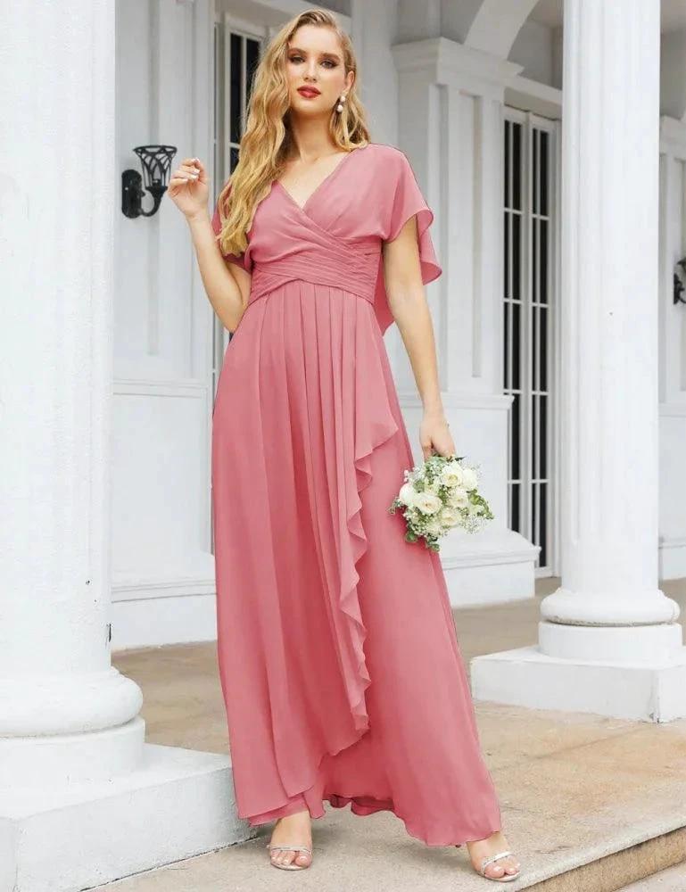 Numbersea Bridesmaid Dresses Backless Formal Prom Gowns for Evening Party Mother of The Bride Dress 28040