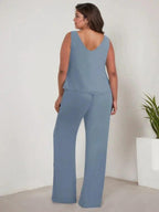 Chiffon Scoop Long Sleeves Mother Of The Bride Pantsuits With Jacket