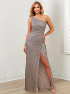 Sheath/Column One-Shoulder Floor-Length Mother of the Bride Dresses