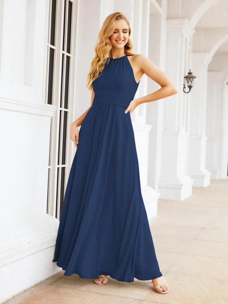 Numbersea Keyhole Bridesmaid Dresses Sleeveless Formal Evening Party Prom Gowns 28043
