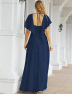Numbersea Bridesmaid Dresses Backless Formal Prom Gowns for Evening Party Mother of The Bride Dress 28040