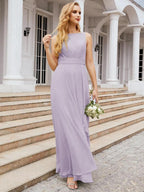 Numbersea Bridesmaid Dresses for Wedding Ruffles Long Formal Prom Gowns 28039