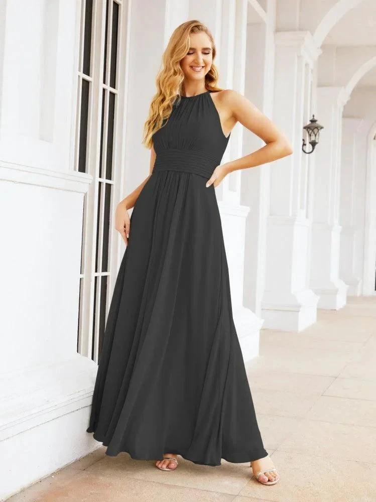 Numbersea Keyhole Bridesmaid Dresses Sleeveless Formal Evening Party Prom Gowns 28043