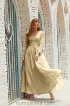 Numbersea Bridesmaid Dress Chiffon Formal Party Dress Evening Dress 28016