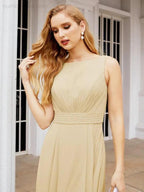 Numbersea Bridesmaid Dresses for Wedding Ruffles Long Formal Prom Gowns 28039