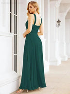Numbersea Crisscross Halter Bridesmaid Dresses for Party Wedding Evening Prom Maxi Ball Gowns 28053