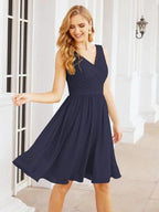 Numbersea Homecoming Dresses Knee Length Skirt V Back 28062
