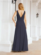 Numbersea Bridesmaid Dresses for Wedding Ruffles Long Formal Prom Gowns 28039