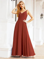 Numbersea Spaghetti Strap Bridesmaid Dresses V Neck Butterfly Back Fromal Evening Party Prom Gown 28036
