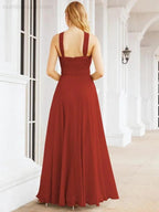 Numbersea Crisscross Halter Bridesmaid Dresses for Party Wedding Evening Prom Maxi Ball Gowns 28053