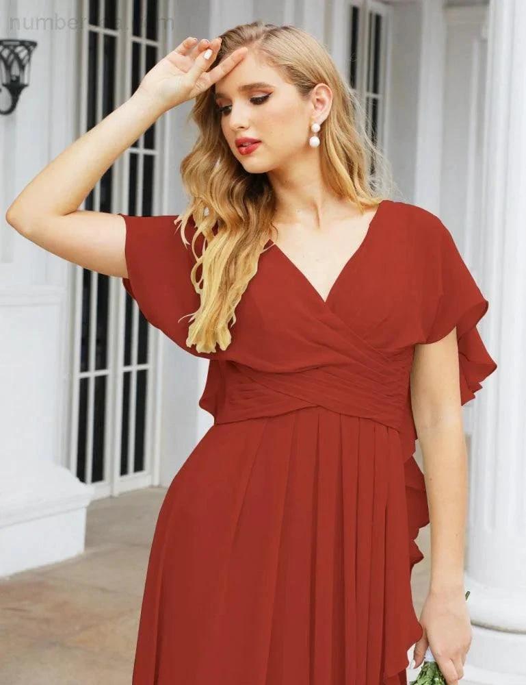Numbersea Bridesmaid Dresses Backless Formal Prom Gowns for Evening Party Mother of The Bride Dress 28040