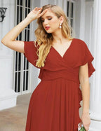 Numbersea Bridesmaid Dresses Backless Formal Prom Gowns for Evening Party Mother of The Bride Dress 28040