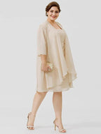 A-Line/Princess Spaghetti Straps Knee-Length Mother of the Bride Dresses