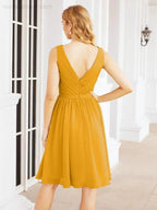 Numbersea Homecoming Dresses Knee Length Skirt V Back 28062