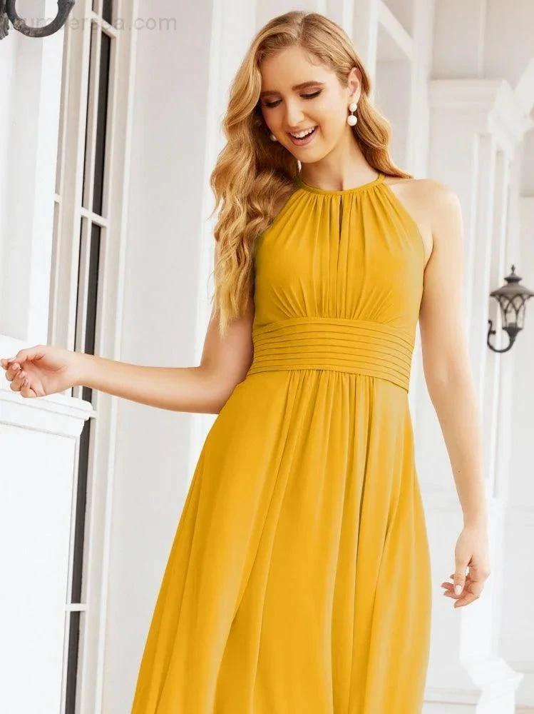 Numbersea Keyhole Bridesmaid Dresses Sleeveless Formal Evening Party Prom Gowns 28043