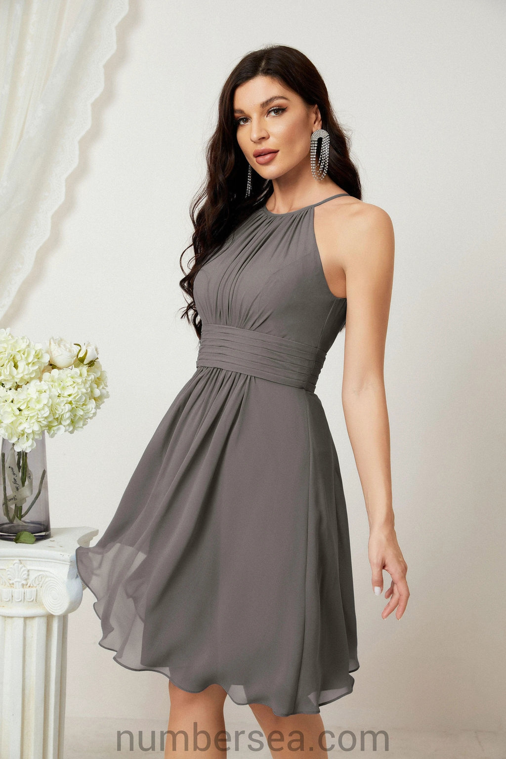 Halter Homecoming Dresses Formal Evening Party Cocktail Dress 28011