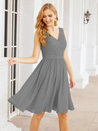Numbersea Homecoming Dresses Knee Length Skirt V Back 28062