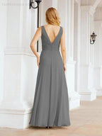 Numbersea Bridesmaid Dresses for Wedding Ruffles Long Formal Prom Gowns 28039