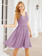 Numbersea Homecoming Dresses Knee Length Skirt V Back 28062