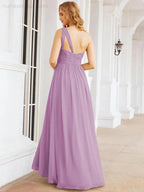 Numbersea One Shoulder Bridesmaid Dresses Long Maxi Formal Evening Party Prom Gowns 28061