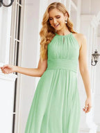 Numbersea Keyhole Bridesmaid Dresses Sleeveless Formal Evening Party Prom Gowns 28043