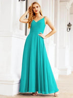 Numbersea Spaghetti Strap Bridesmaid Dresses V Neck Butterfly Back Fromal Evening Party Prom Gown 28036