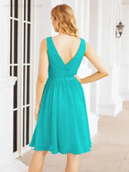 Numbersea Homecoming Dresses Knee Length Skirt V Back 28062