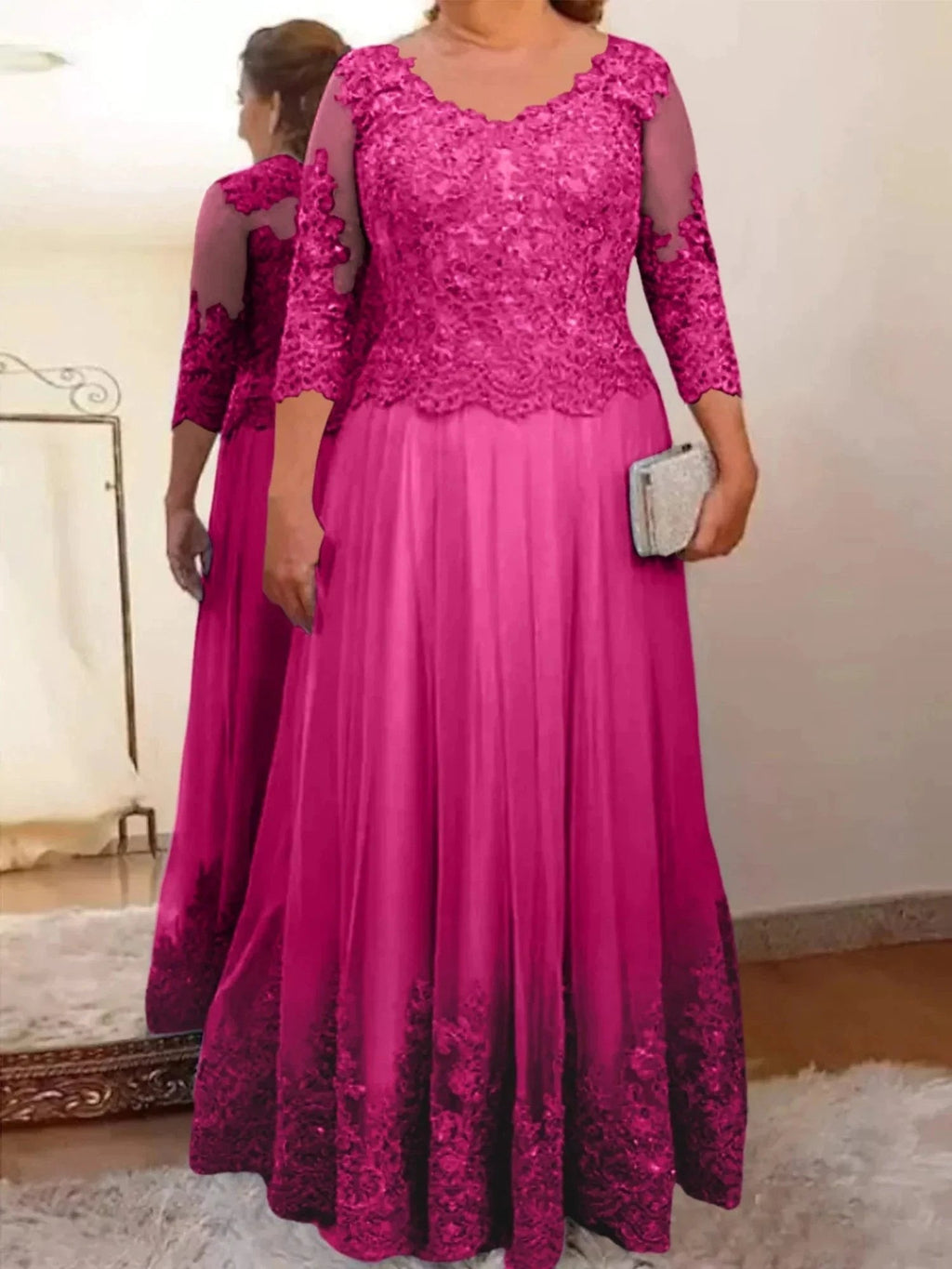 A-Line/Princess Tulle Mother of the Bride Dresses with Applique