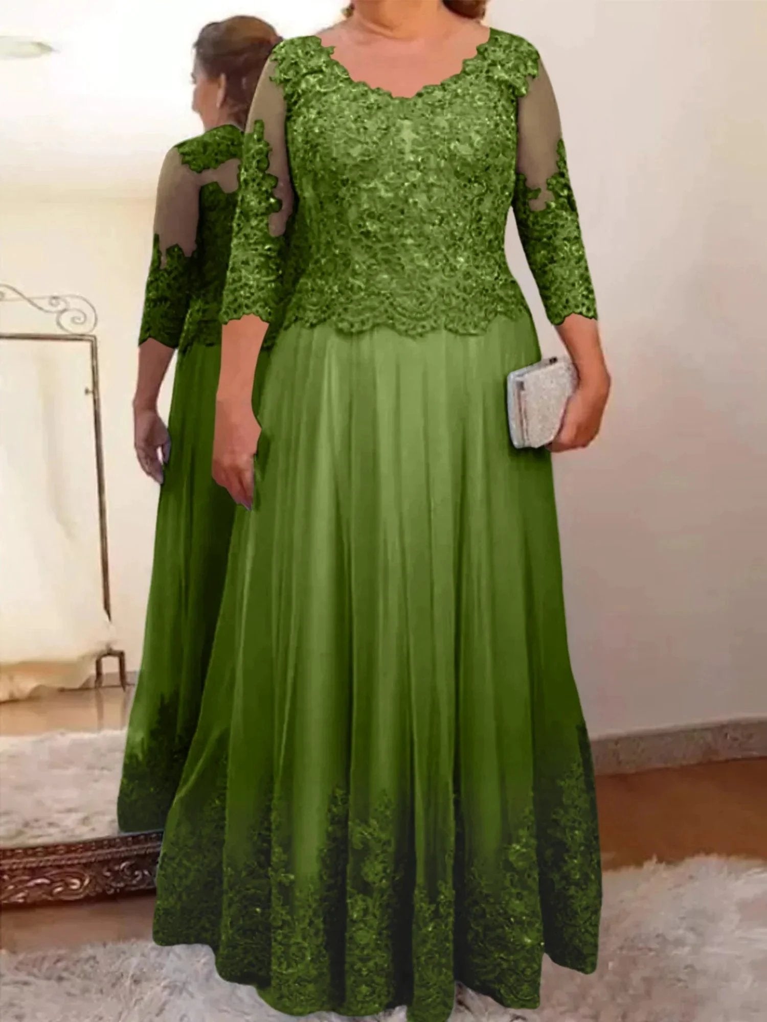 A-Line/Princess Tulle Mother of the Bride Dresses with Applique