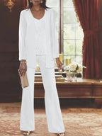 Chiffon Mother of the Bride Pantsuits with Jacket