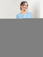 A-Line/Princess Scoop Knee-Length Mother of the Bride Dresses