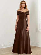 A-Line/Princess Off-the-Shoulder Floor-Length Mother of the Bride Dresses