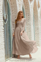 Numbersea Bridesmaid Dress Chiffon Formal Party Dress Evening Dress 28016