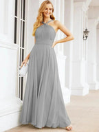 Numbersea Crisscross Halter Bridesmaid Dresses for Party Wedding Evening Prom Maxi Ball Gowns 28053