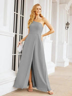 Numbersea Women's One Shoulder Formal Prom Gowns for Mother of The Bride Side Slit Bridesmaid Dresses 28052