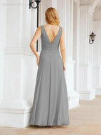 Numbersea Bridesmaid Dresses for Wedding Ruffles Long Formal Prom Gowns 28039