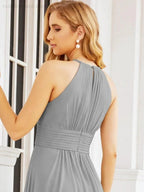 Numbersea Keyhole Bridesmaid Dresses Sleeveless Formal Evening Party Prom Gowns 28043