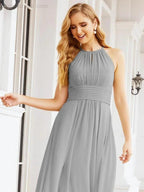 Numbersea Keyhole Bridesmaid Dresses Sleeveless Formal Evening Party Prom Gowns 28043