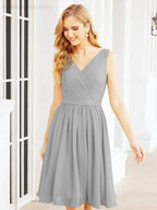 Numbersea Homecoming Dresses Knee Length Skirt V Back 28062