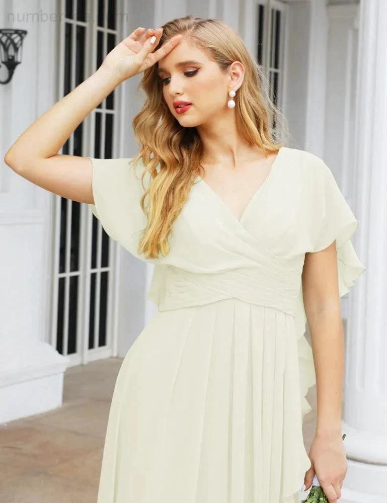 Numbersea Bridesmaid Dresses Backless Formal Prom Gowns for Evening Party Mother of The Bride Dress 28040