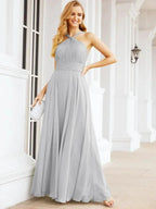 Numbersea Crisscross Halter Bridesmaid Dresses for Party Wedding Evening Prom Maxi Ball Gowns 28053
