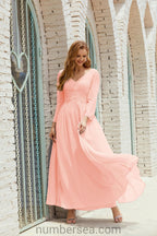 Numbersea Bridesmaid Dress Chiffon Formal Party Dress Evening Dress 28016