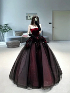 Red long prom dress ball gown evening dress classy gown Y7343