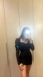18th Birthday Outfit Black Sexy Dress Mini Homecoming Dress Y702