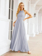 Numbersea Keyhole Bridesmaid Dresses Sleeveless Formal Evening Party Prom Gowns 28043